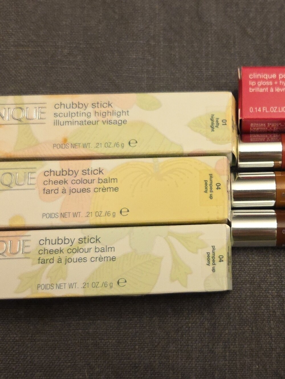 Clinique Chubby Stick Cream Cheek Bundle (6) + Lip Gloss Sealed/NIB